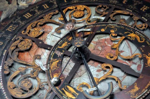 a portion of the fascinating and elaborate astrological clock in Münster's cathedral